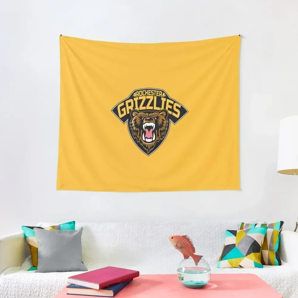 Rochester Grizzlies Tapestry Room Decor Korean Style Room Decor For Girls Tapestry