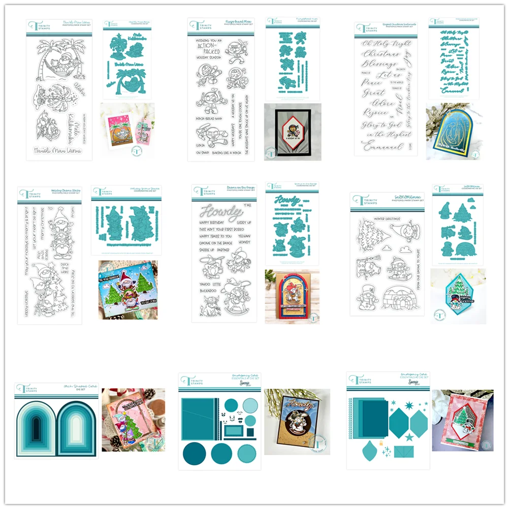 

Christmas SnGNOMEman Gnome Emergency Card Essentials Clear Stamps Cutting Dies New 2024 Scrapbooking For Paper Making Frame Card