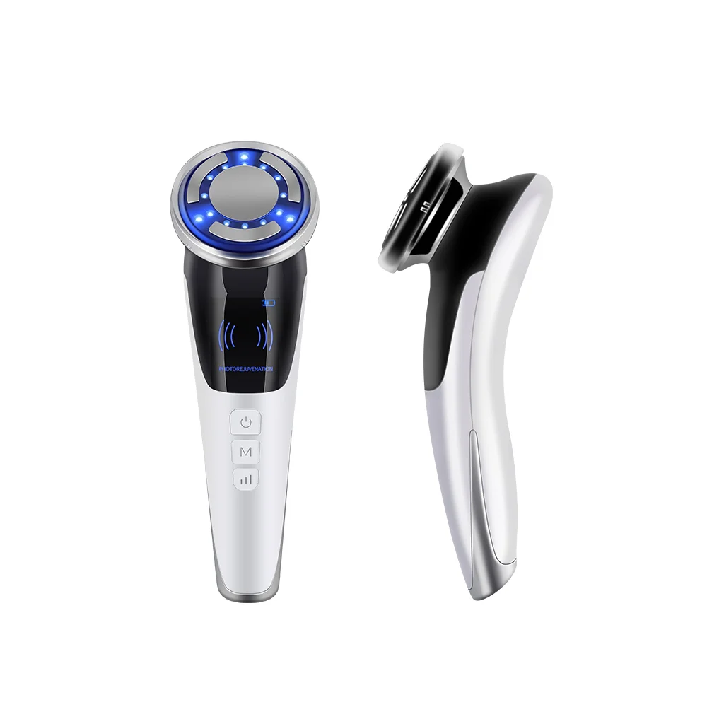 6 in 1 EMS Face Lifting Massager LED Photon Anti Invecchiamento Pelle Stringere Firm Strumento per la cura della pelle Dispositivo di bellezza del viso Migliora l'assorbimento