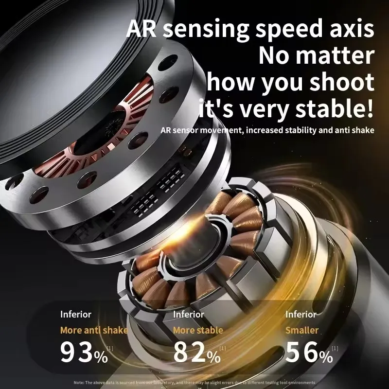 Fangtuosi mini estabilizador de telefone móvel sem fio bluetooth selfie vara tripé suporte anti-shake suporte integrado 360 °   rotação