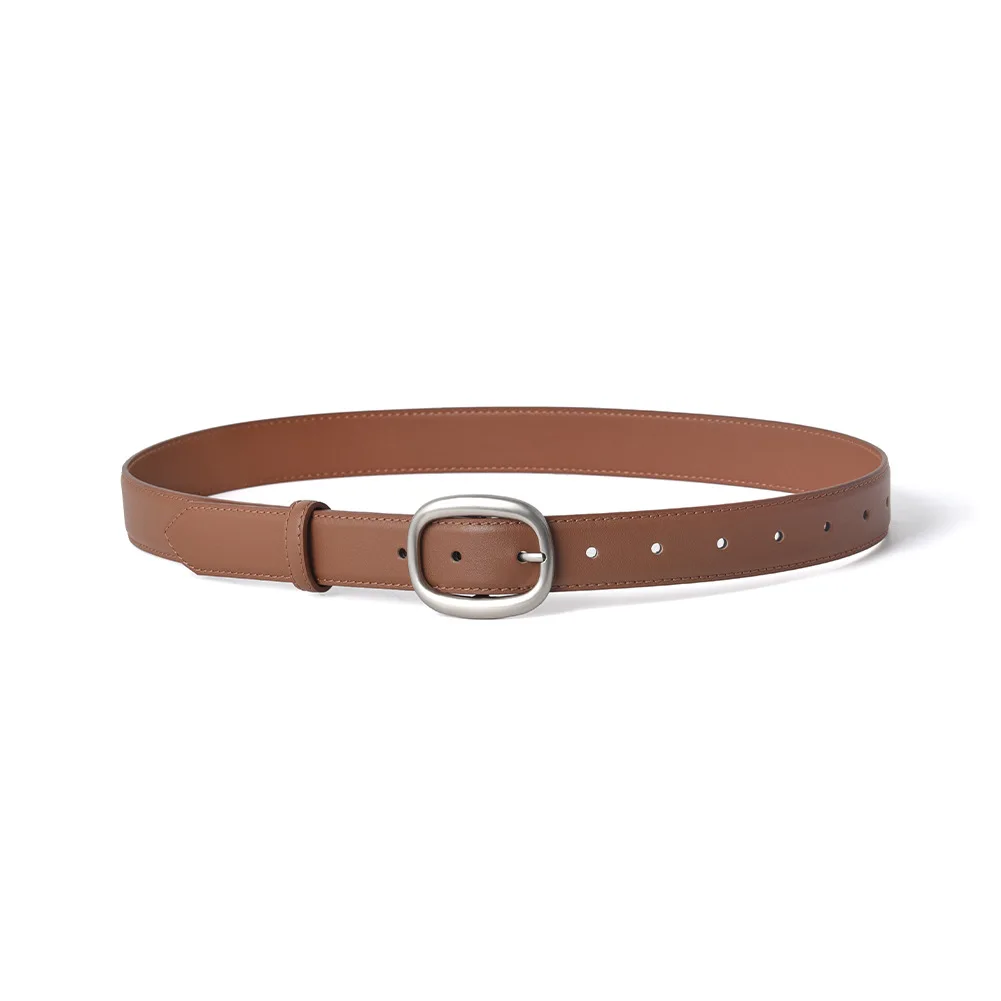 Belt, women's alloy buckle belt, women's versatile, high-end, simple suit, jeans belt