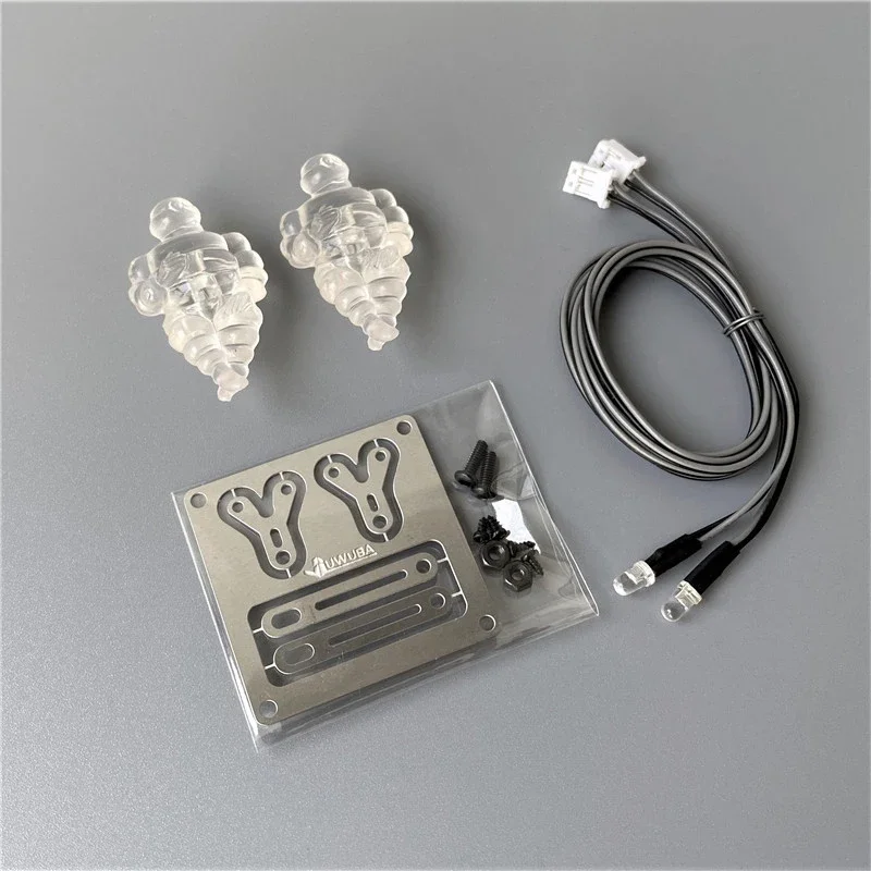 2 stks LED Simulatie Pop Verlichting Dak Decoratieve Lamp voor 1/14 Tamiya RC Truck Kipper SCANIA 770 S VOLVO FH16 Benz 3363 MAN