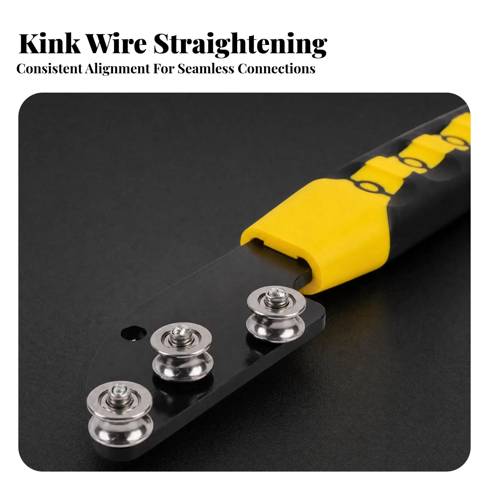 Portable Wire Straightener Tool Three Roller Conductor Straightening Device for Electricians Workshop Use