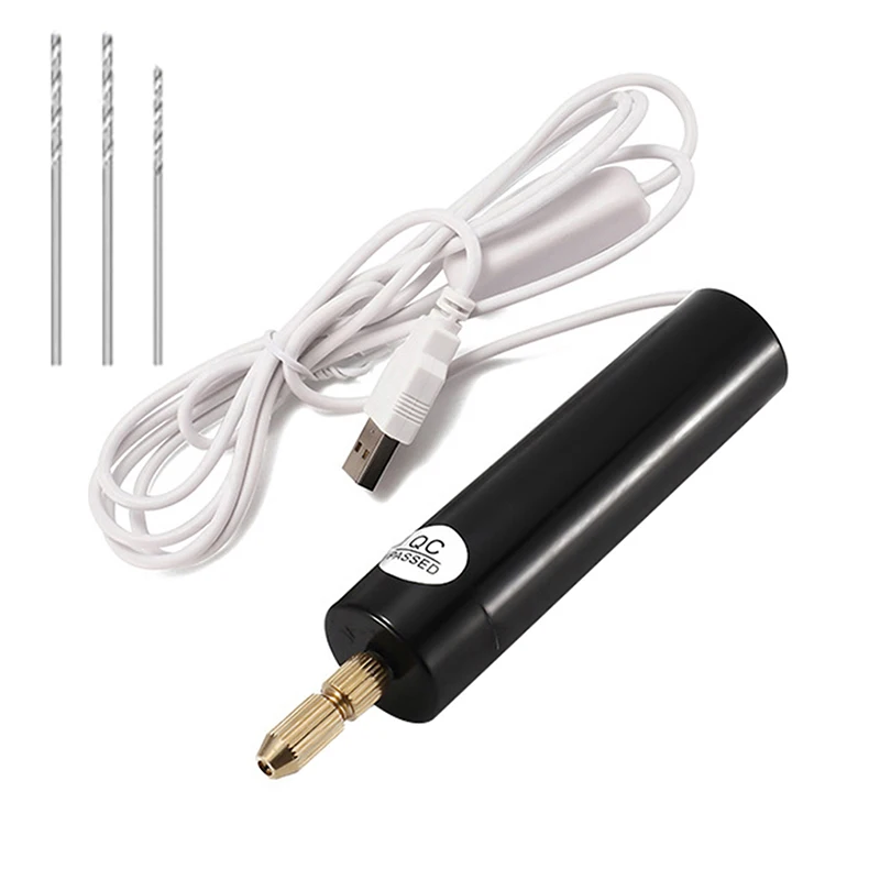 2/5 Pieces Set Electric USB Mini Drill Rotary Tools Engraver Pen Drilling Jewelry Props With Drill Bits Power Tools