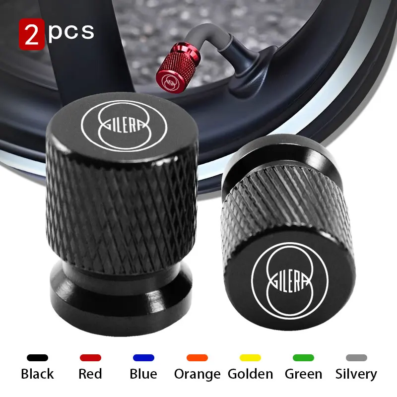 Motorcycle Wheel Tire Valve Caps For Gilera GP800 Gp 800 Fuoco Nexus 500 Runner 50 125 200 2PCS