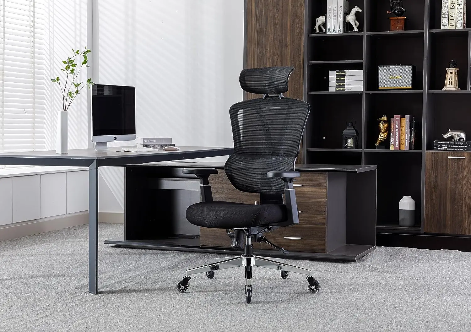 Ergonomic Mesh Office Chair 3D Armrest Adjustable Headrest Roller Caster Executive Home Work, Customized