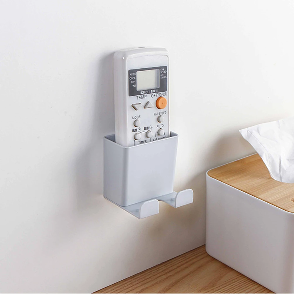 

2 Pcs Remote Control Storage Box Phone Charging Rack Controller Holder Media Organizer