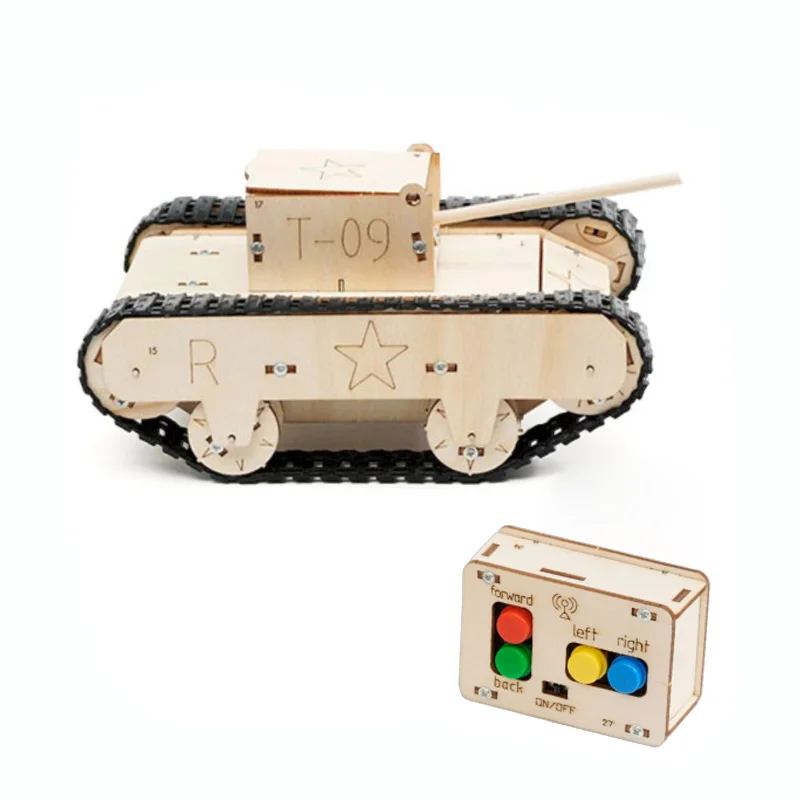 DIY Remote-controlled Swerving Tank Model Science Experimental Tool Kit Educational Toys Small Production for School Kids