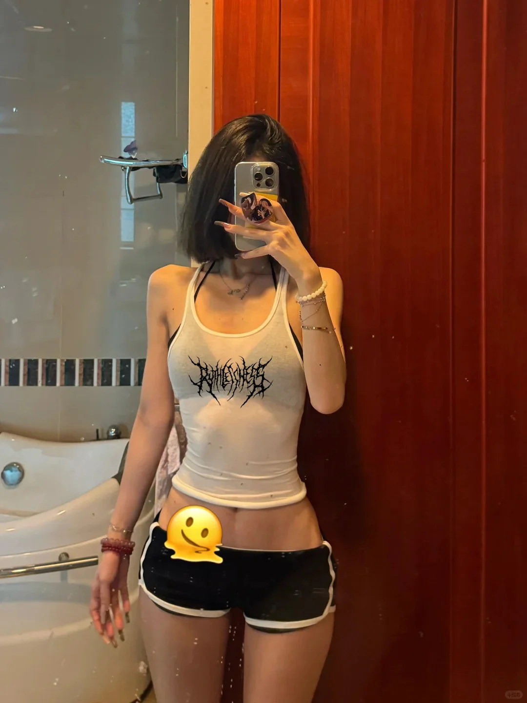 Transparent White Crop Top Women 2024 Autumn Sleeveless Wet Letter Print Super Stars Same Style Tank Theatrical Costume