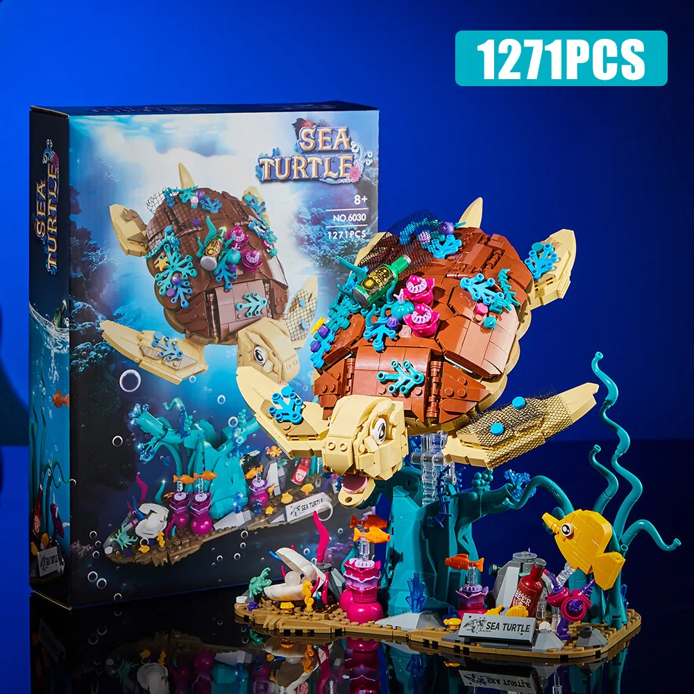 

Креативный конструктор «Механическая морская черепаха» из 1271 детали, гигантская коллекционная модель черепахи, декоративные строительные блоки, игрушка для сборки, подарок для детей