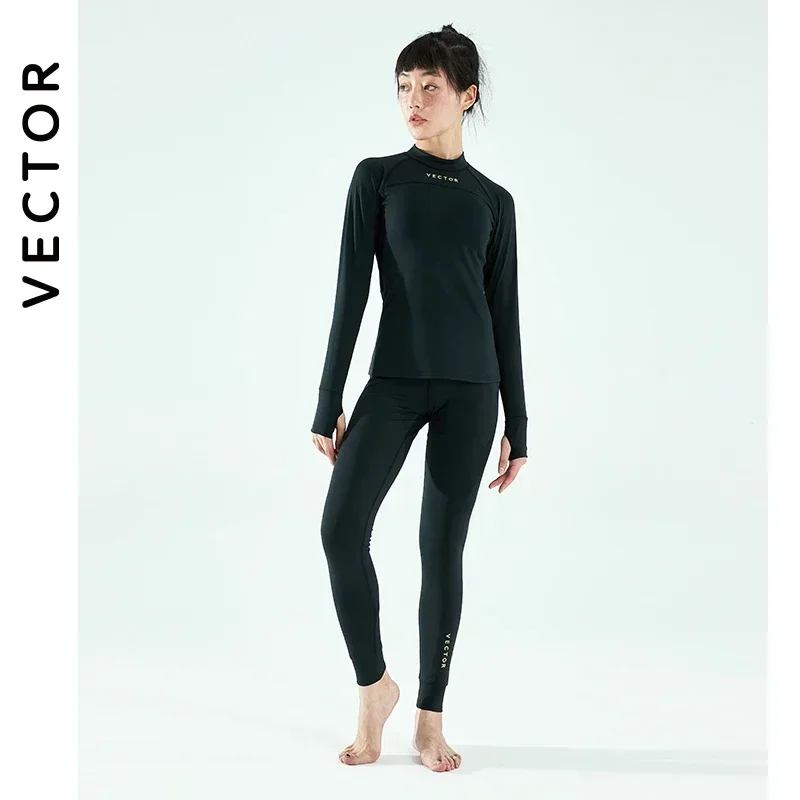 VECTOR Frauen Ultra Weiche Winter Quick Dry Basis Schichtung Set Mikrofaser Fleece Thermo-unterwäsche Lange Unterhosen Set Kleidung Plus Hosen