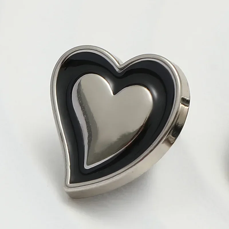 10 قطعة أزرار جميلة على شكل قلب 11 مللي متر أزرار عرقوب معدنية ناعمة المرأة بلوزة تنورة الملحقات