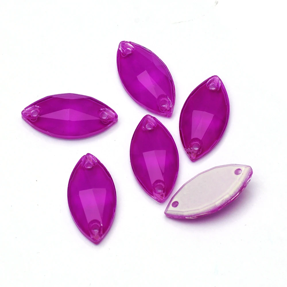 Neon K9 Navette-förmige Strasssteine mit abgeschrägten Kanten, Hochzeitskleid-Accessoires, aufnähbare Zierkristalle – Detail 19