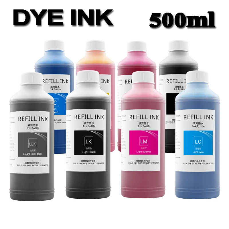 500ML dye ink for EPSON T3000 T5000 T7000 P6000 4800 4880 7800 7880 9800 9880 7700 9700 7900 9900 4900 printer Refill dye ink