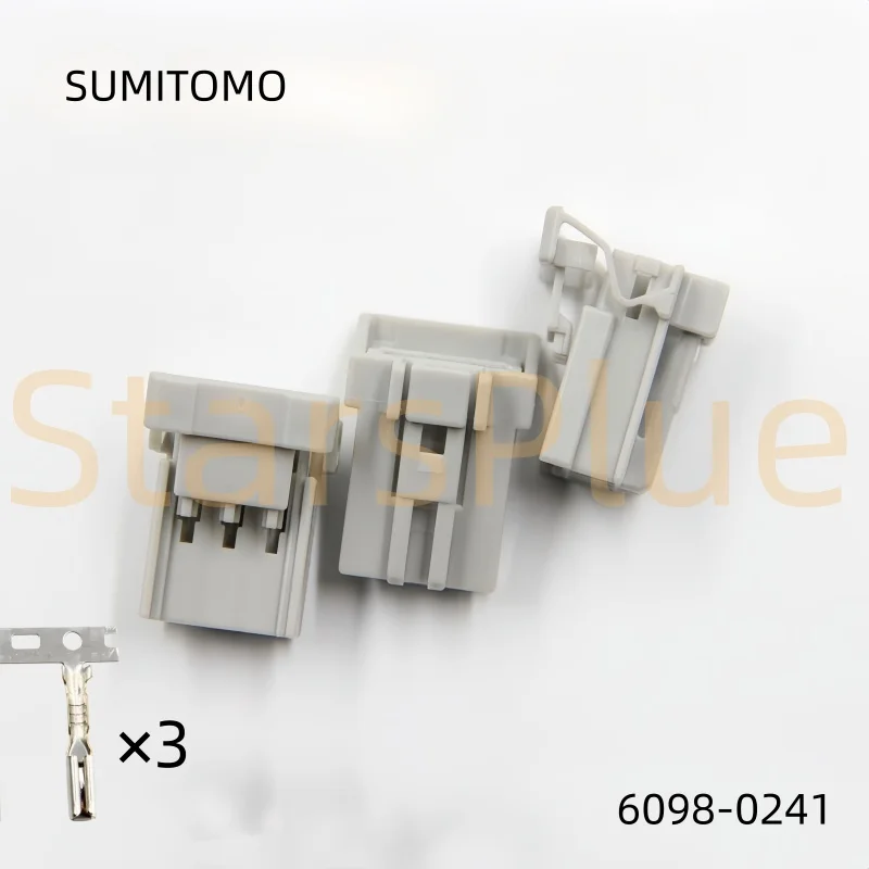 Комплект-водонепроницаемых-автомобильных-разъемов-sumitomo-3-контактные-штекер-гнездо-серые-для-фонарей-заднего-хода-артикулы-6098-0242-6098-0241-Новые-оригинальные