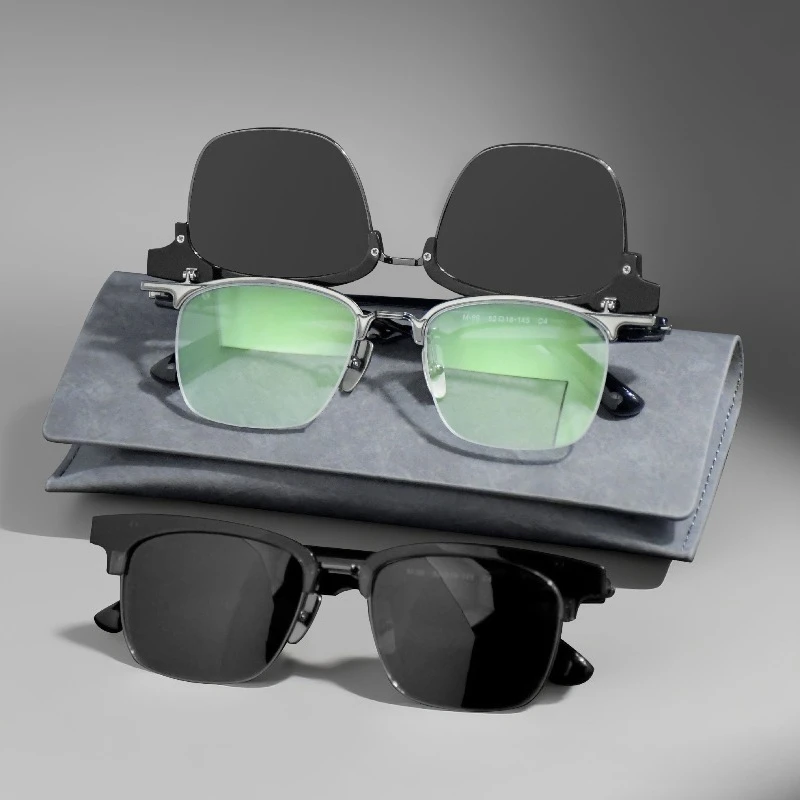

Высший класс, квадратные титановые полуоправы, поляризационные японские женские солнцезащитные очки M-96, ацетатная оправа для очков, мужские дизайнерские очки