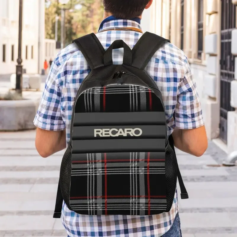 Personalized Recaros logo backpacks men women casual bookbag for college school bags