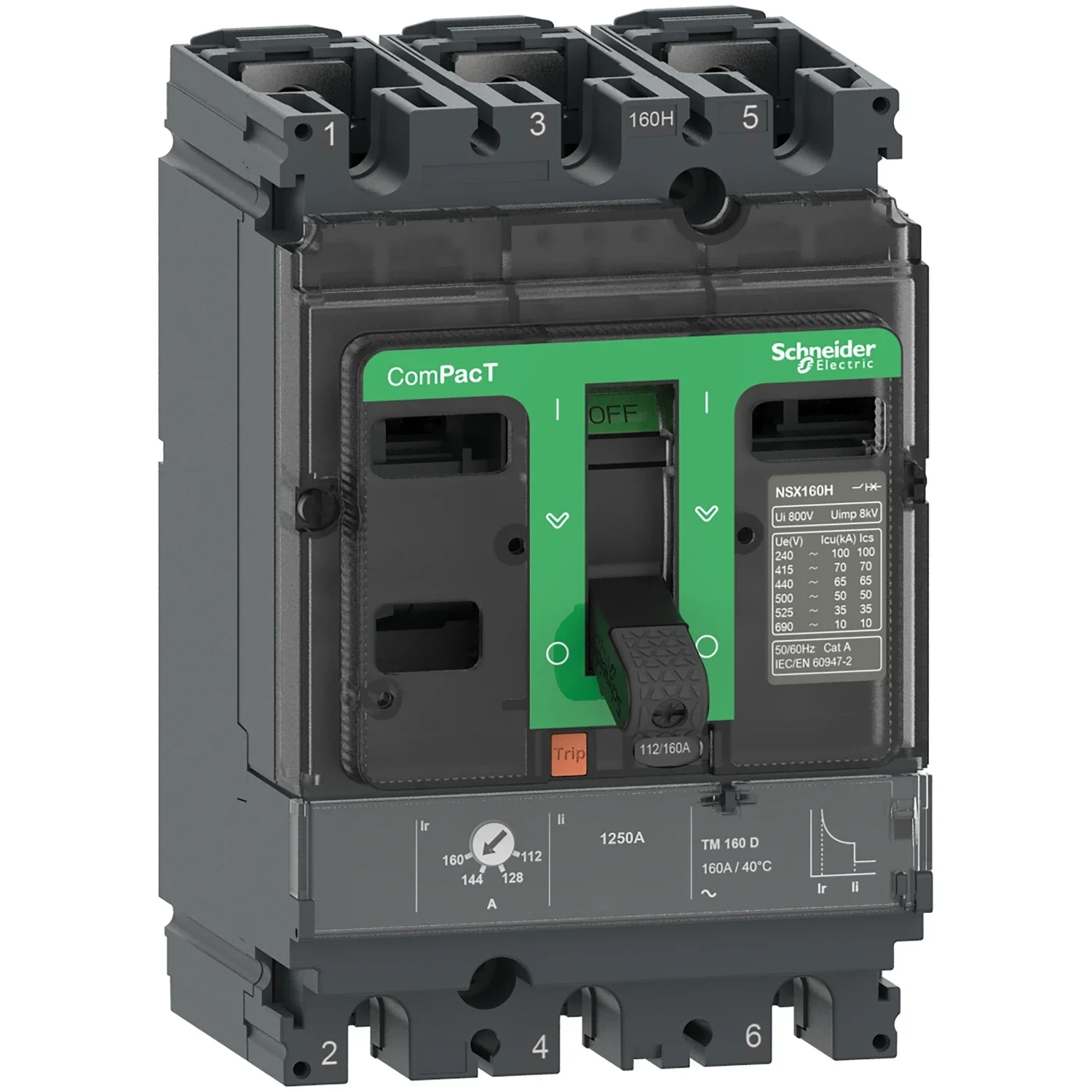 

S-chneider Compact NSX series 3P3D 36kA Circuit breaker NSX630 MCCB NSX630F Vigi trip unit Micrologic 4.3 570A C63F34V570