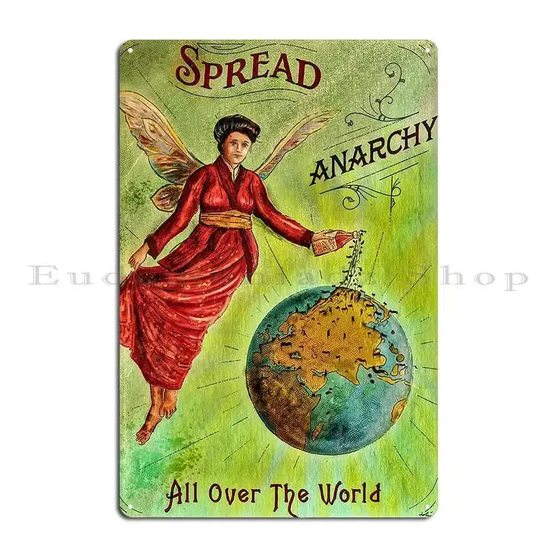 Spread Anarchy Metal Plaque Poster Wall Pub Cave Designing Garage Create Tin Sign Poster