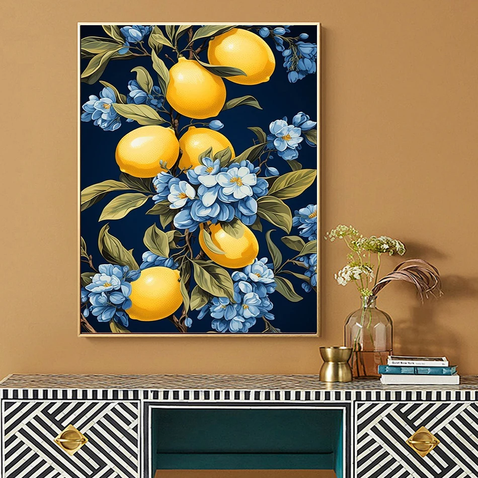 Painting By Numbers On Canvas Lemon Tree Landscape Picture Drawing Digital Oil Art Paintings On Number Crafts Home Decor