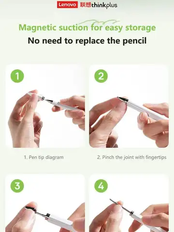Lenovo Thinkplus Bp28 Universal three pen tips stylus For Android IOS  Screen For iPad Pencil Huawei Xiaomi Samsung Tablet Pen