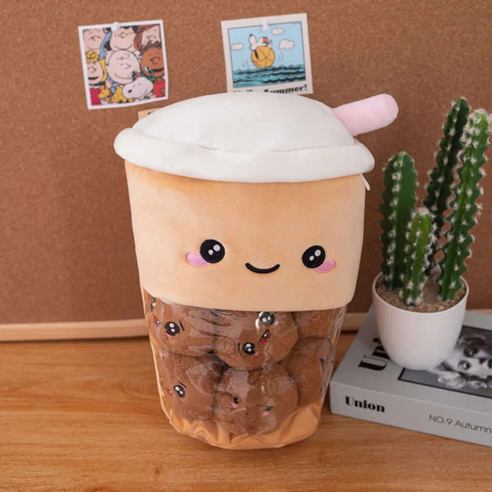 

Simulation Milk Tea Cup Plush Toy Red Date Milkshake with Little Boba Boba Milk Tea Stuffed Toys 40cm Soft