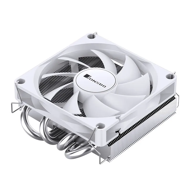 JONSBO HP400S Push-down Pressure Profile CPU Cooler 4 Heat Pipes Air Cooling Radiator Quiet 90mm 4Pin PWM Fan For ITX Small Case