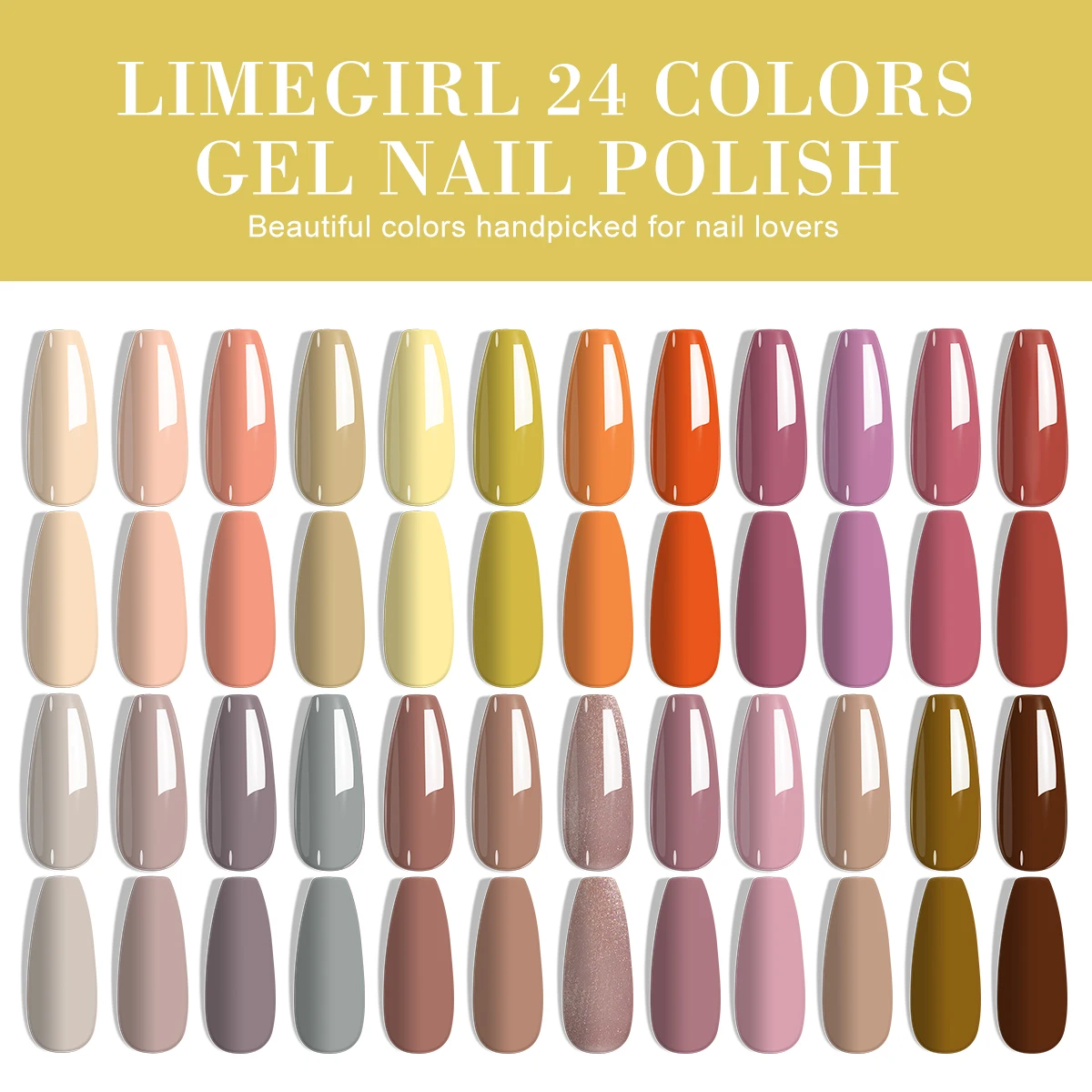 24-teiliges Gel-Nagellack-Set für Anfänger, 8-ml-Glitzer-UV-Kunstgel mit Grundlack, Decklack und mattem Decklack für Maniküre-Salon-Kunst