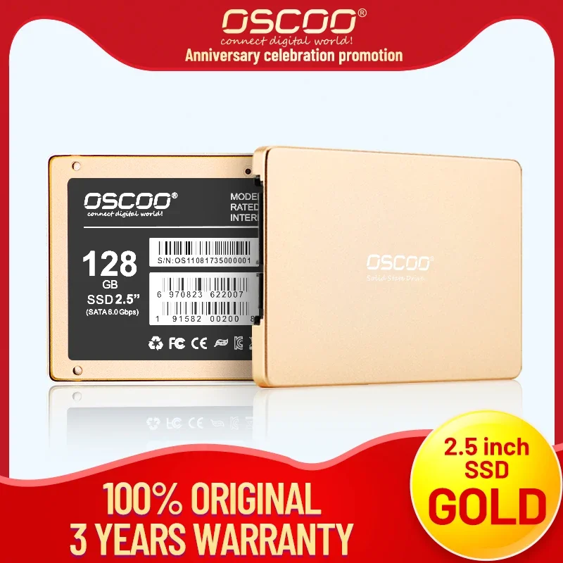 

OSCOO 2.5 Inch Sata3 MLC SSD 2D MLC Internal Hard Drive 128GB 256GB 512GB Hdd Hard Disk for Laptop Desktop