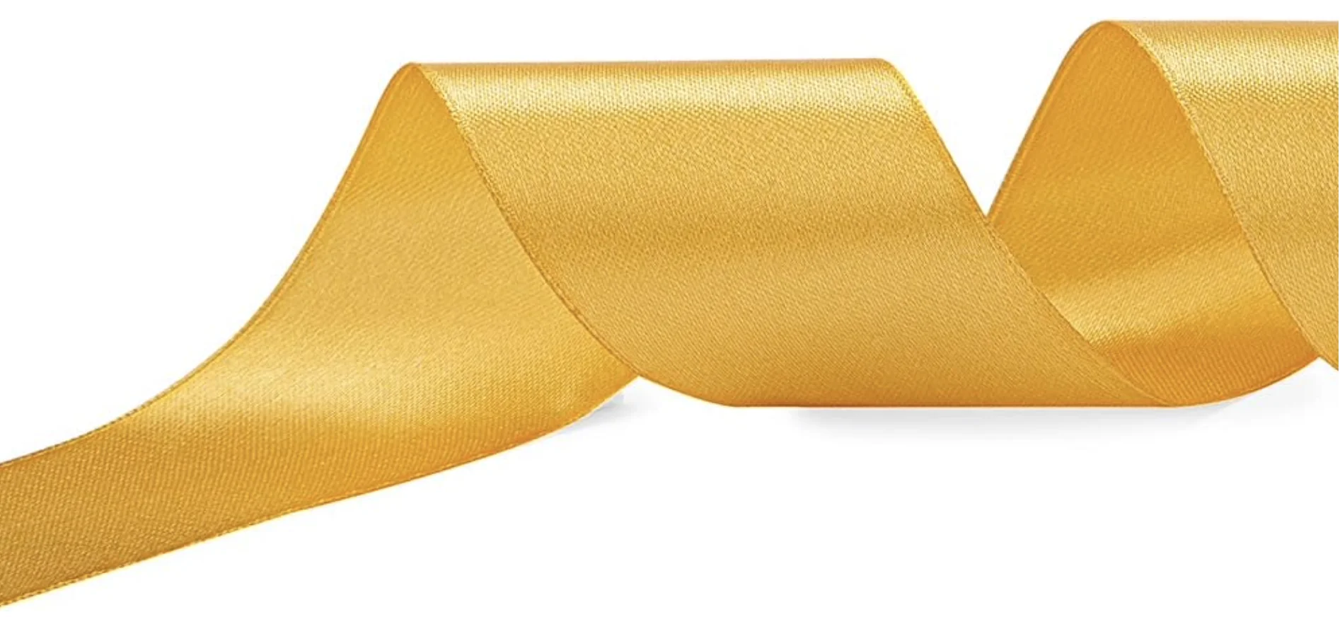 Solid Color Double Faced Gold Satin Ribbon 1-1/2" X 25 Yards, Ribbons Perfect for Crafts, Wedding Decor, Bow Making, Sewing