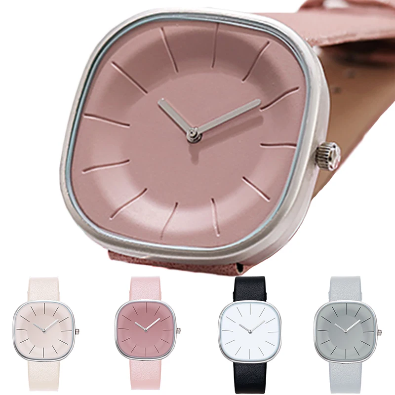 

Luxury Brand Ladies Square Quartz Watch Korean Women’s Watches Leather Straps Solid Wristwatche Simple Female Clock Reloj mujer