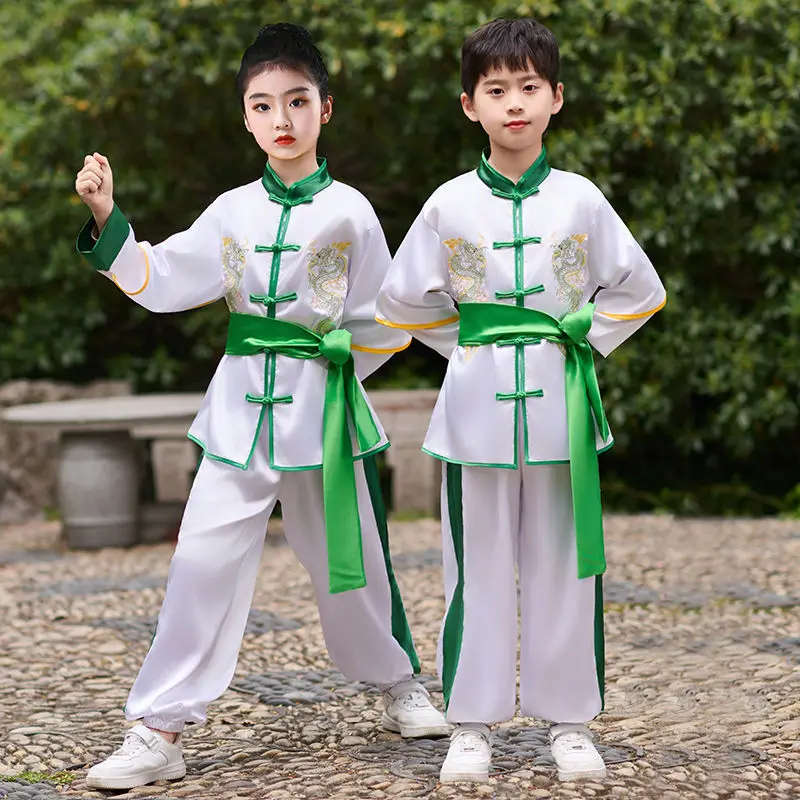 

2025 детский день, одежда для боевых искусств, костюм для соревнований по кунг-фу в китайском стиле, детская повседневная тренировочная одежда