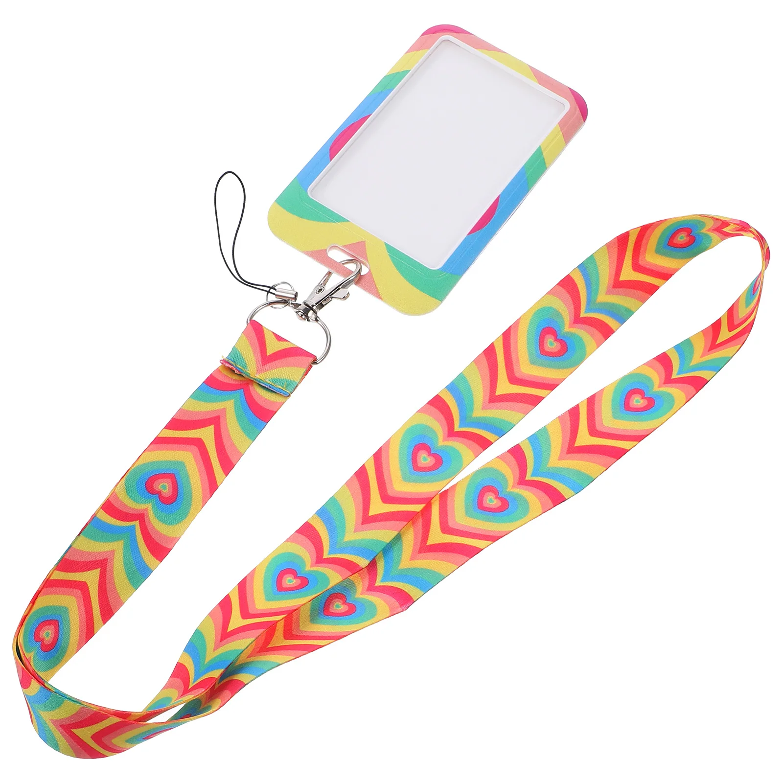 

1 set Id Card Holder Simple Design Badge Holder For Teachers Students Doctors Work Id Name Tag Carrier Fashion Pattern