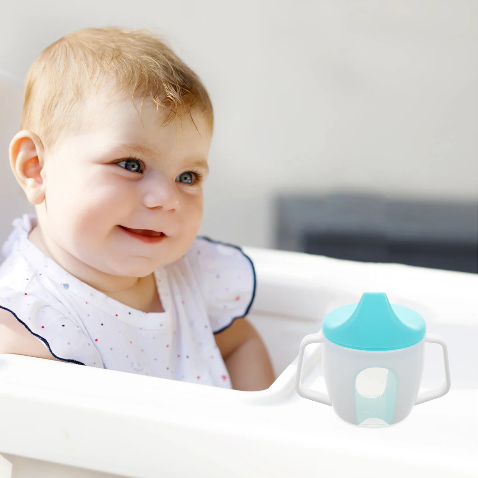 

Sippy Cup Infant Drinking Bottle Bottled Sky-blue Children's Complementary Food