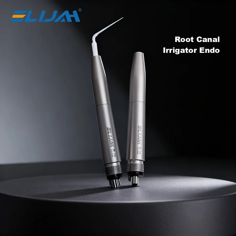 ELIJAH Dental 2/4 Holes Air Scaler Handpiece UItrasonic Endo Activator Root Canal with 5pcs Tips Tooth Cleaner Dentistry Tools