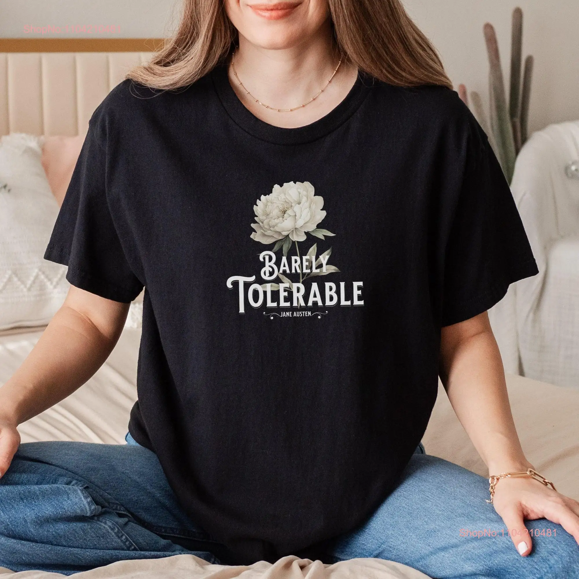 Barely Tolerable Pride and Prejudice T Shirt Jane Austen s Light Academia Clothing Bookish Dark Renaissance