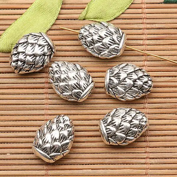 

10pcs 15x11.5x6mm tibetan silver tone 2sided lotus flower Spacer beads h0713