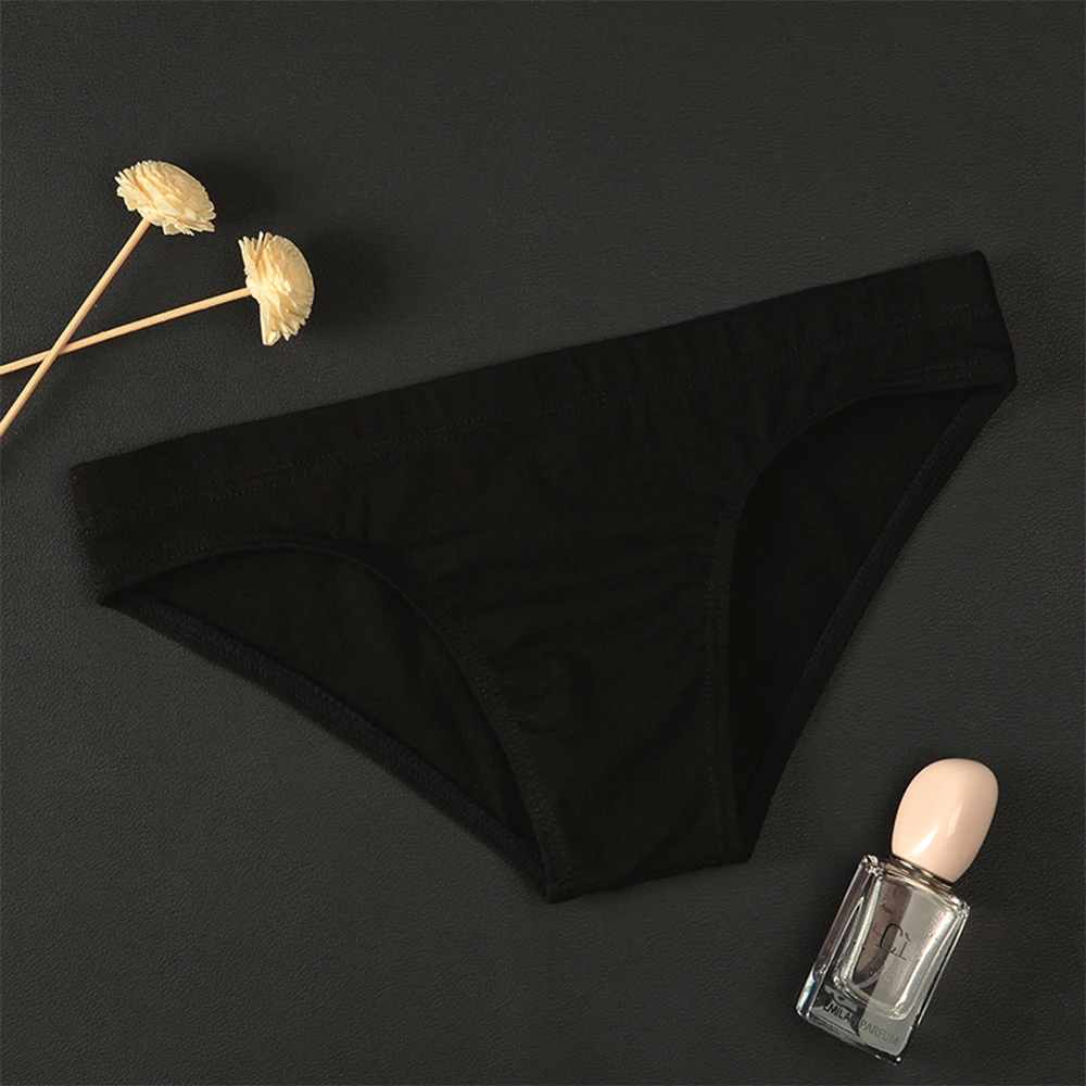 Mens Cotton Bikini Briefs - Low Rise Underwear - alternate angle