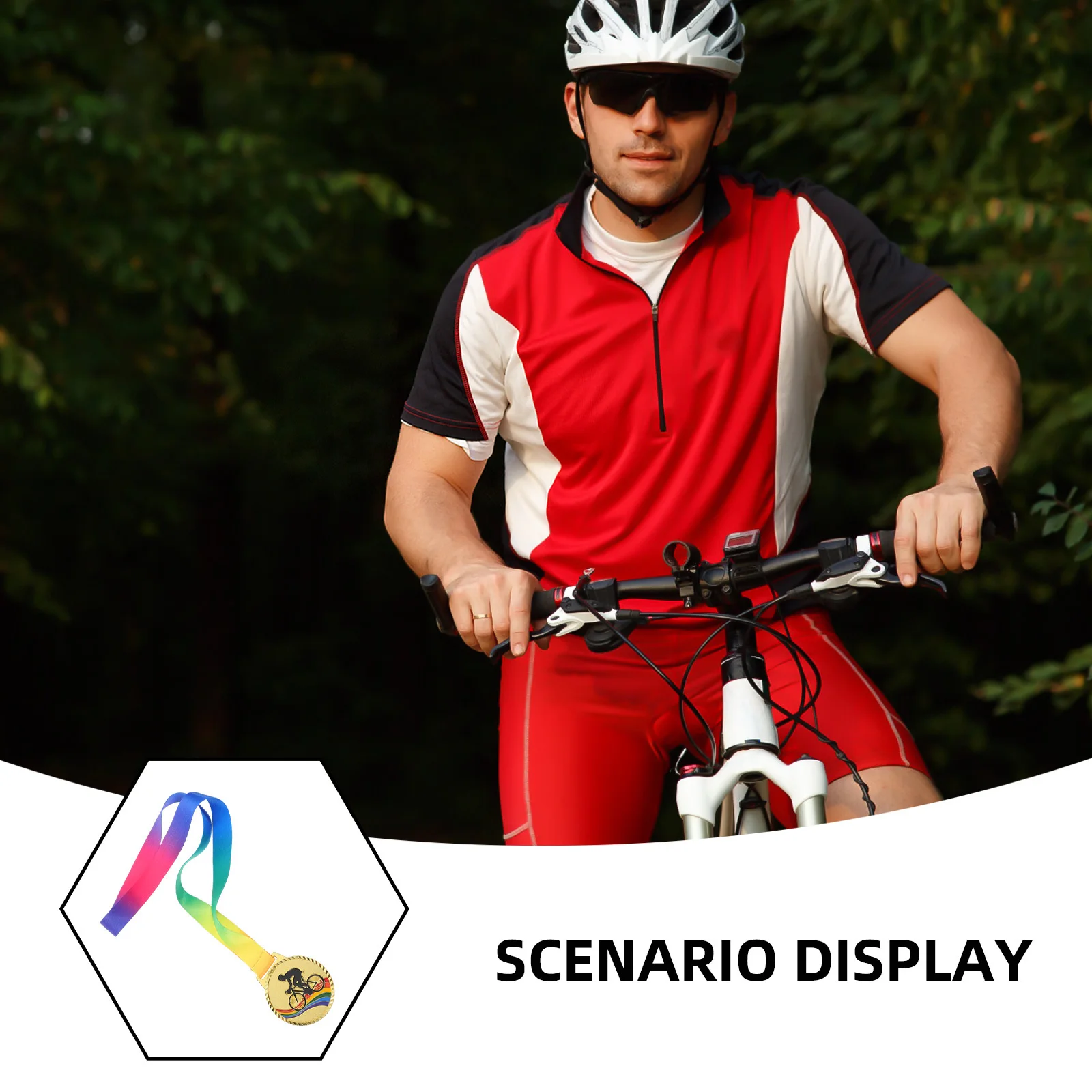 5pcs Set of 5 Bike Competition Awards Biking Trophy Medals Bicycle Racing Cycling Champion Achievement Event Race