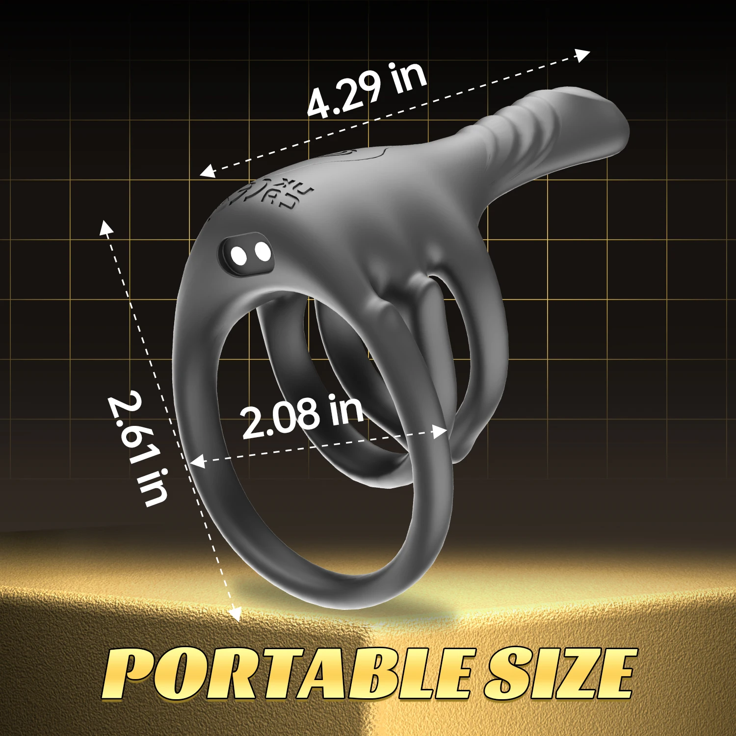 9 Mode Vibrator Penis Rings for Men Silicone Three Rings Delayed Ejaculation Cock Lasting Trainer Penis Enlargement Sleeve view 5