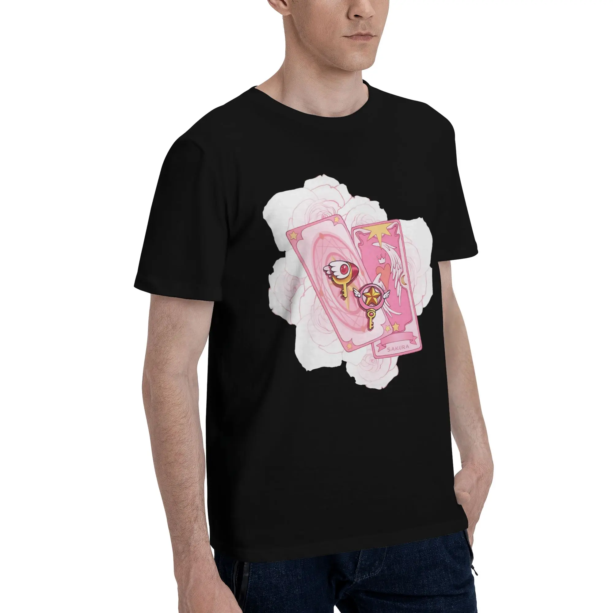 Dream Wand  Funny 100% Cotton T-Shirt Bandai Cardcaptor Sakura Tops Tees For Men