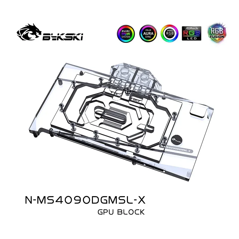 Imagem -04 - Bykski-bloco Gpu para Msi Geforce Rtx 4090 d 24g Gaming x Slim Placa de Vídeo Refrigeração a Água Radiador de Cobre Argb N-ms4090dgmsl-x