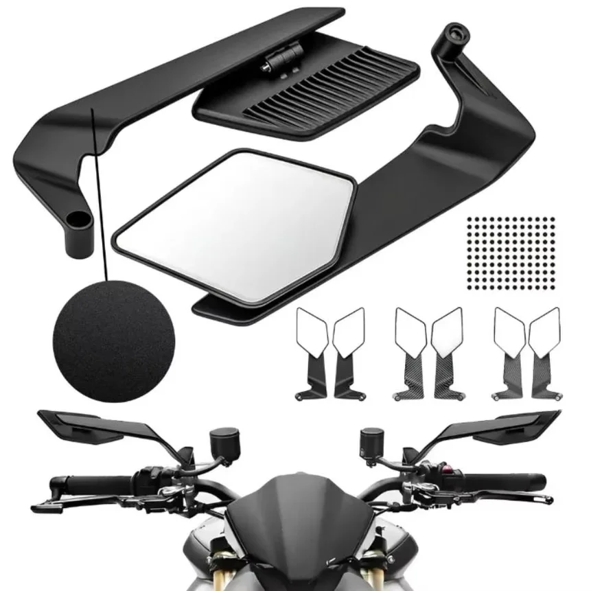 1 Pair Motorcycle Rearview Mirrors Universal Scooter Bar End Handlebar Rear View Mirror Accessories modified invisible mirror