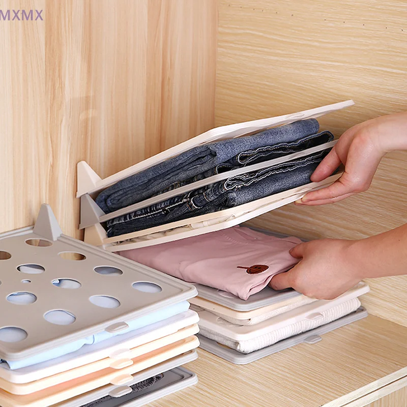 10PCS Shirt Storage Boards Stackable T-shirt Organizer Folding Clothes Board Multifunctional Portable Clothes Storage