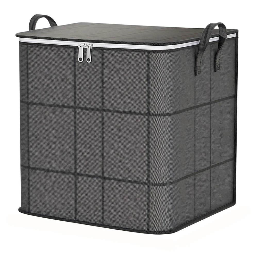 Moving Tote Bag Non Woven Storage Bag Sturdy Wear Resistant Reinforced Carrying Handles For Home Closet Organization