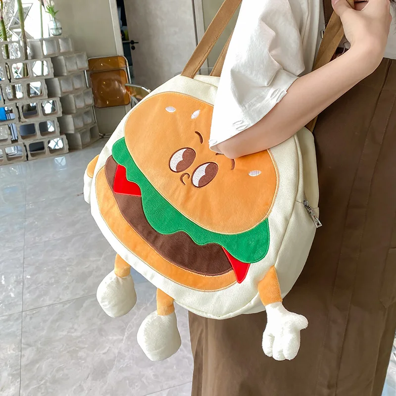 Cartoon Women's Handbag High Capacity Funny Shoulder Bag Cute Girl Tote Female Casual Shopping Party Canvas Crossbody School Bag