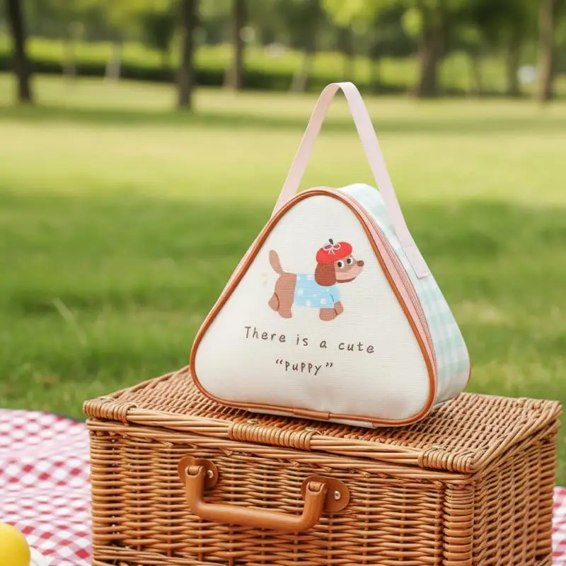 [J] Cute Cartoon Insulated Lunch Bag Portable Reusable Thermal Tote Bag Handbag For Women Kids Work School Picnic Food Container - view 4