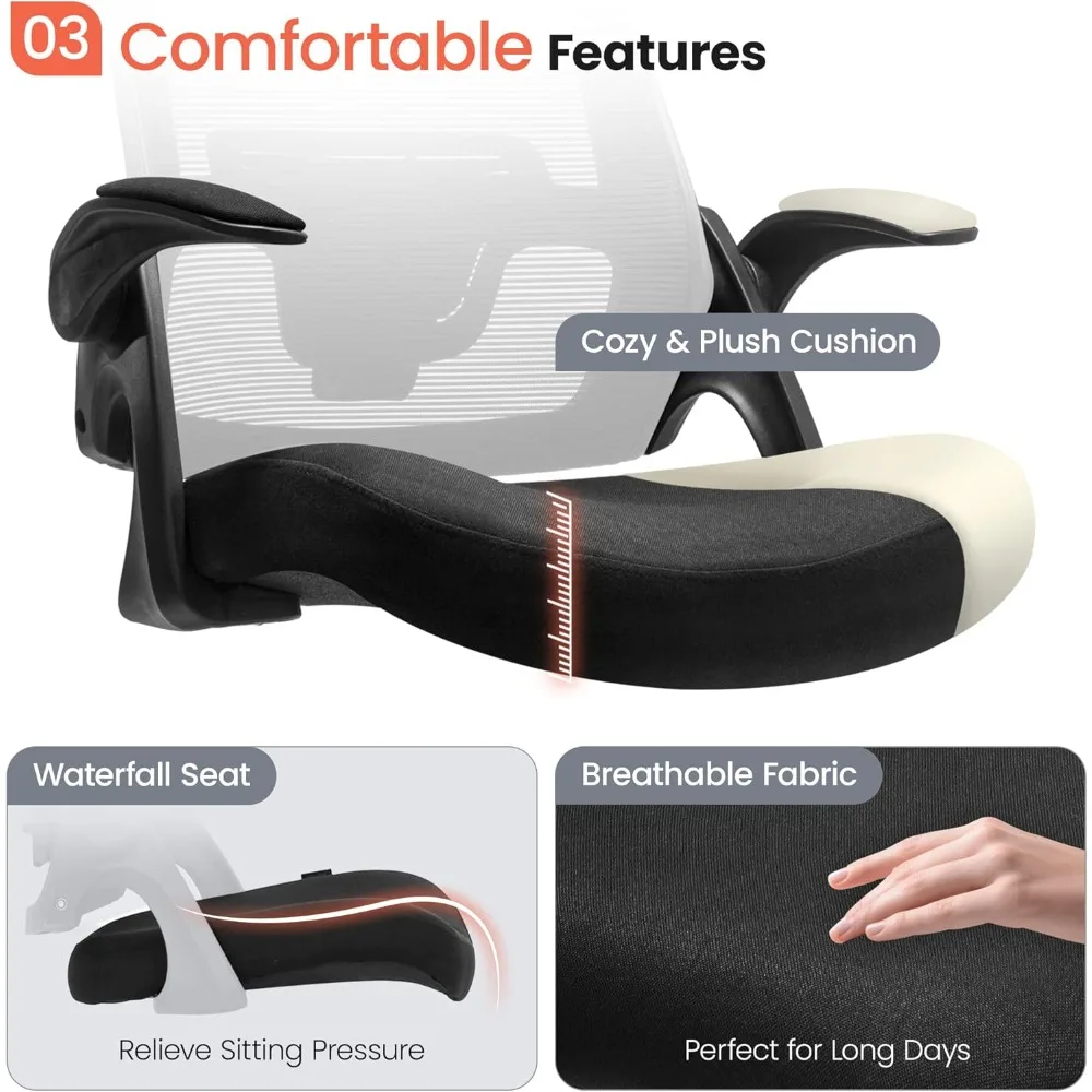 كرسي مكتب مكتب كرسي كمبيوتر عالي الظهر شبكة مقعد الألعاب مع مريح قابل للتعديل مريح الوجه متابعة مساند للذراعين دعم قطني #5