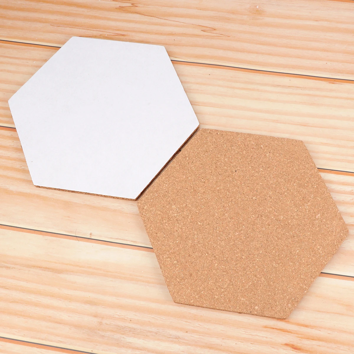 

3Pcs Hexagon Self Adhesive Corkboard Message Board Tear Stick Photo Wall Decor for Home Bedroom Office DIY Design