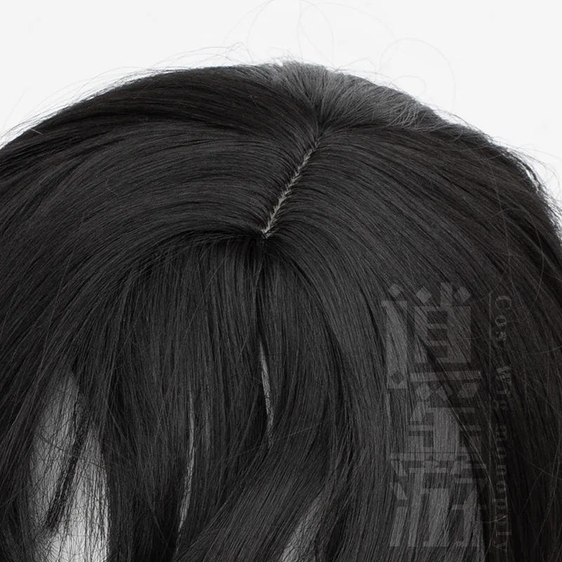 리버스: 1999 이솔데 코스프레 가발 시뮬레이션 두피 탑 블랙 웨이브 할로윈 선물